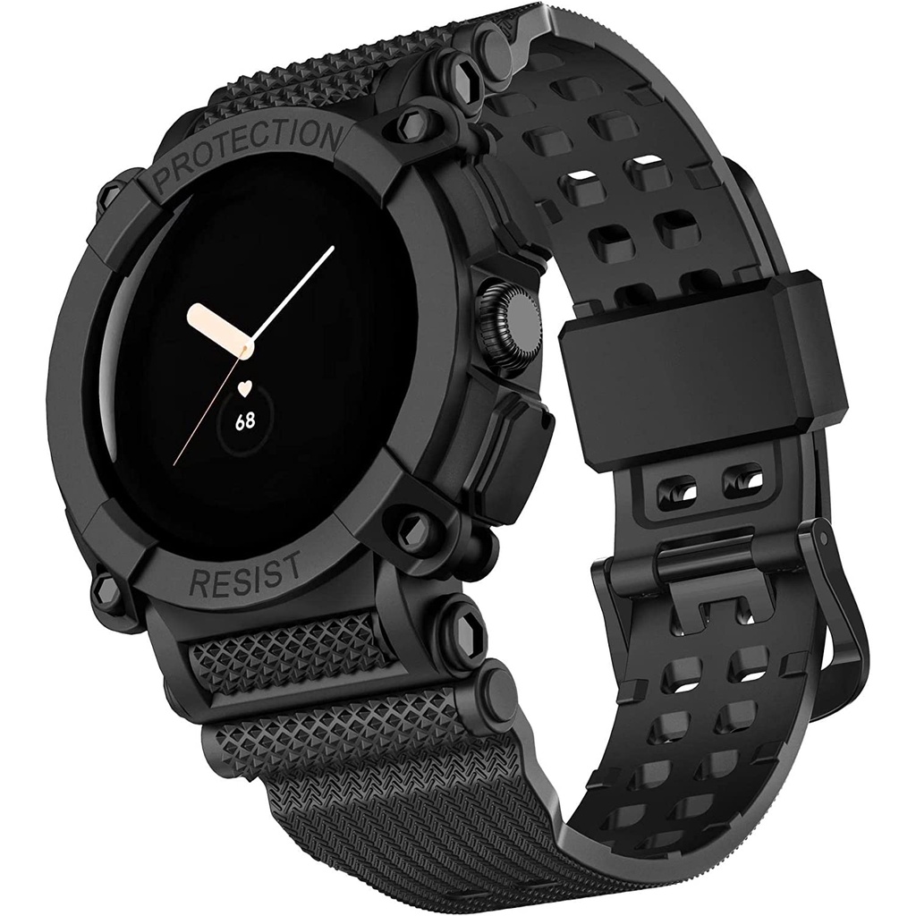 2 in 1 สายนาฬิกาข้อมือซิลิโคน สาย Google Pixel Watch 2 TPU ยืดหยุ่น แบบเปลี่ยน สําหรับ Google Pixel Watch 2/1