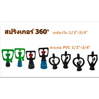 สปริงเกลอร์ NICS-MINI NICS แบบเกลียว-สวม สปริงเกลอร์ใบพัดทองเหลือง-สแตนเลส แบบไม่หมุน-หมุน(บรรจุ 10ตัว/ถุง)