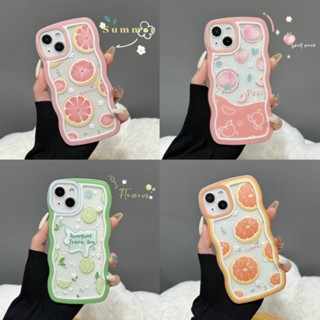 เคส Samsung A14 A13 A12 M12 A11 M11 A04 A04S A03 A03S A02 A02S A53 A52 A52S 4G 5G Transparent Wave Fruit Soft Case