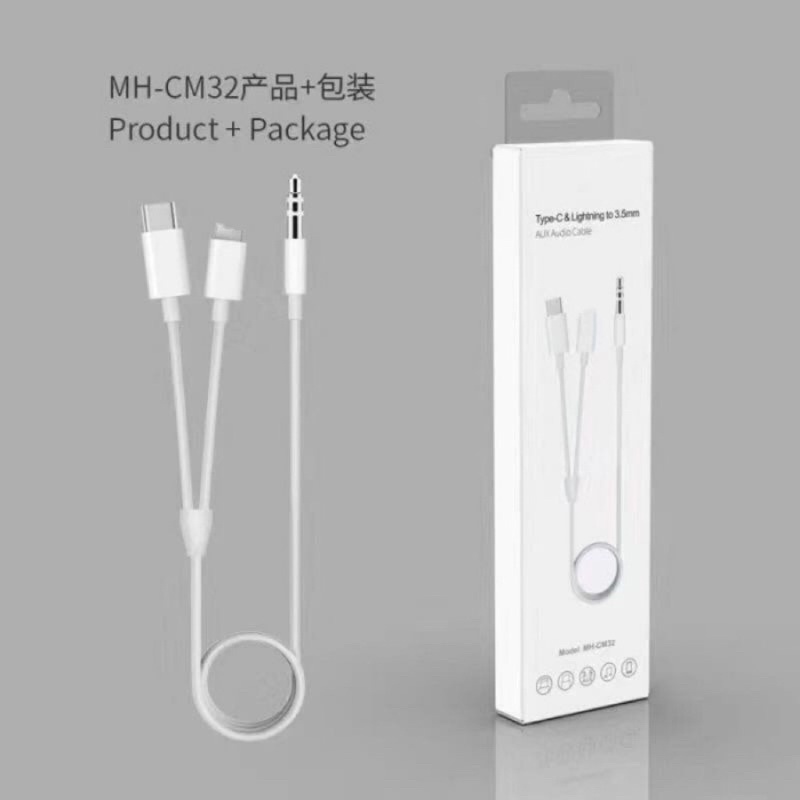 สายแปลง JH-CM32 Type-C & F To 3.5mm Aux Audio Cable