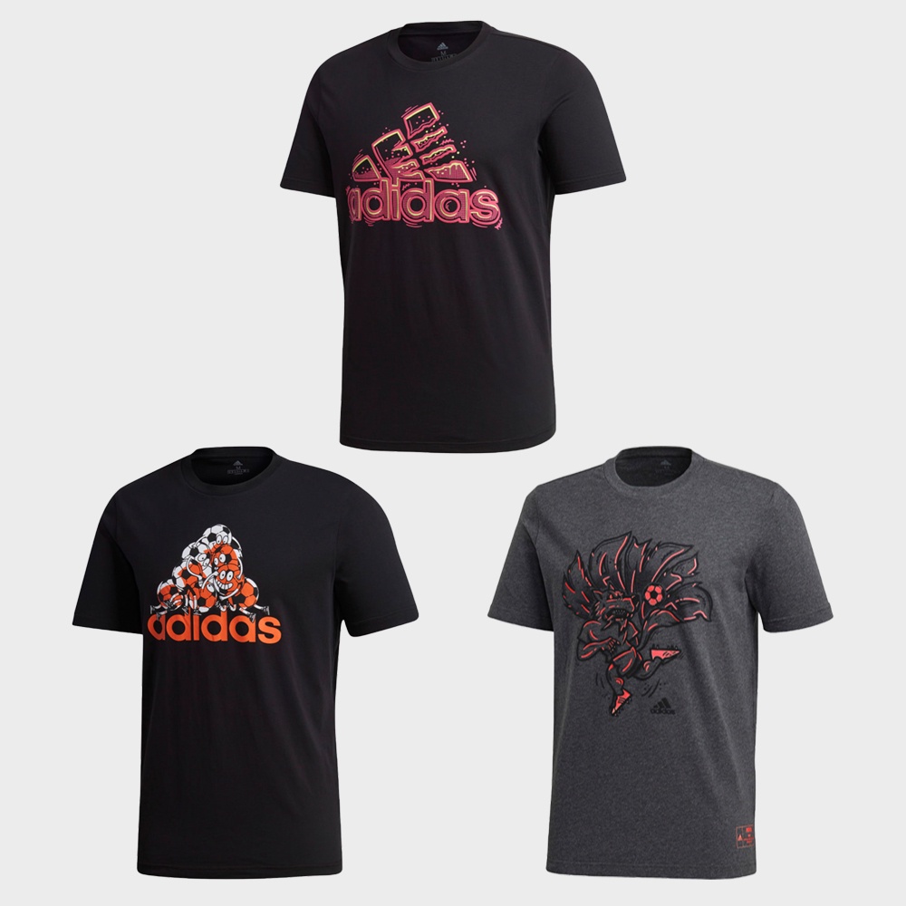 Adidas เสื้อยืดผู้ชาย Predator Logo Short / Predator Mania Short / Lil Stripe Team Short Sleeve Tee 