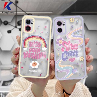 เคสโทรศัพท์มือถือ แบบนิ่ม พิมพ์ลายตัวอักษร สีรุ้ง สําหรับ OPPO A16 A95 A57 A55 A7 A15 A54 A5S A3S A76 A96 A5 A9 A77S A12 A1K A16E A16K A54S Reno 7 5 4 6 8 5F 5K 4F 4 5 06 Lite A74 A15S A52 A11K A92 A35 A11 A93 A32 A72 A94 A53S F19 F17 21 PRO เคส