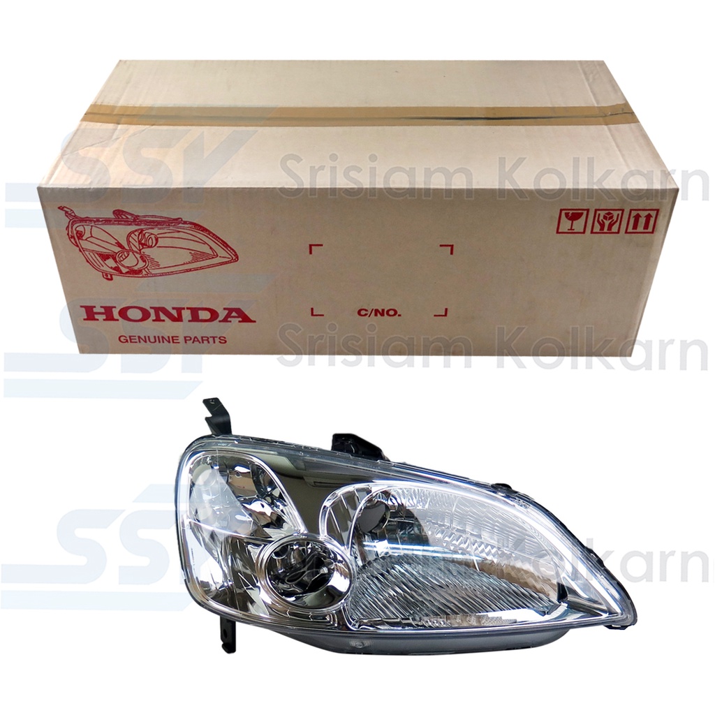 ไฟหน้า CIVIC ปี 01 แท้ห้าง💯 ข้างขวา ไม่มีหลอด(33101-S5H-T01)ปี01-03[88922232] (1ดวง)