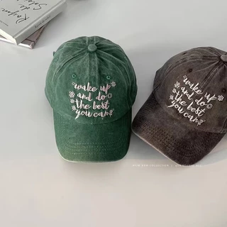 หมวกแก๊ปสไตล์วินเทจ ปัก wake up and do the best มี 6 สี