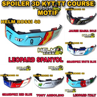 สปอยเลอร์ 3D KYT TT COURSE TTC Motif Dalla Porta Leopard Jaume Masia Tony Arbolino Venom Carnage Spiderman Captain America Espargaro Overtech Tourist Fuxia Red Yellow Matt Coll Black Smoke Clear