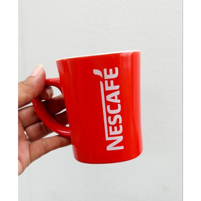 #พร้อมส่ง#แก้ว Nescafe เรดคัพ ออริจินัล แดงล้วน ใช้ชงกาแฟ ทนความร้อน เข้าไมโครเวฟได้ ขนาด 250 ml.#แก้วเนสกาแฟสีแดง#กาแฟ