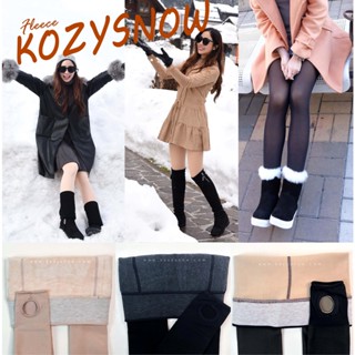 KozySnow ถุงน่องกันหนาว ถุงน่องบุขน  KS9008 FLEECE เนื้อ , ดำ , ซีทรู