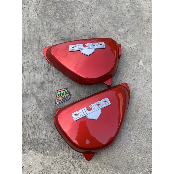 กล่องแบตเตอรี่ MERAH CB 100 ฝาครอบแบตเตอรี่ CB 100 สีแดงมารูน