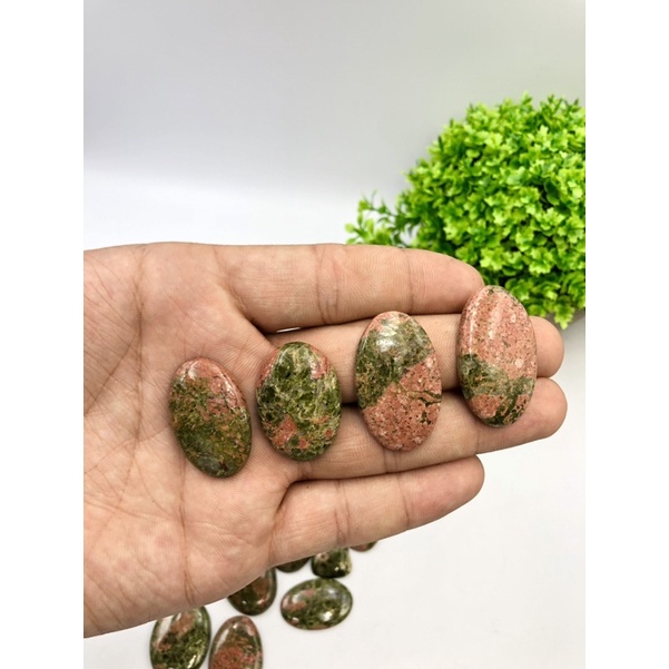 1 Pc Random Pick Natural Unakite Wholesale Price Stone Cabochons Handmade And hand polished for Making Jewelry