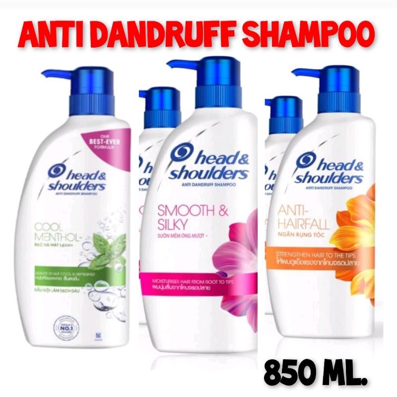 (850 ml.) Head & Shoulders แชมพูขจัดรังแค Anti Dandruff Shampoo มี 3 สูตรให้เลือก