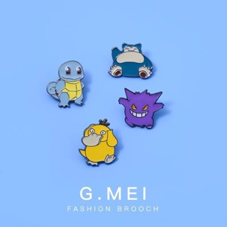 Psyduck Snorlax Squirtle Gengar เข็มกลัดเคลือบ ลายการ์ตูนโปเกม่อนน่ารัก เครื่องประดับแฟชั่น ของขวัญ