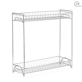 [T&amp;H] ชั้นวางขวดเครื่องเทศ โครเมี่ยม 2 ชั้น สําหรับห้องครัว ห้องน้ํา