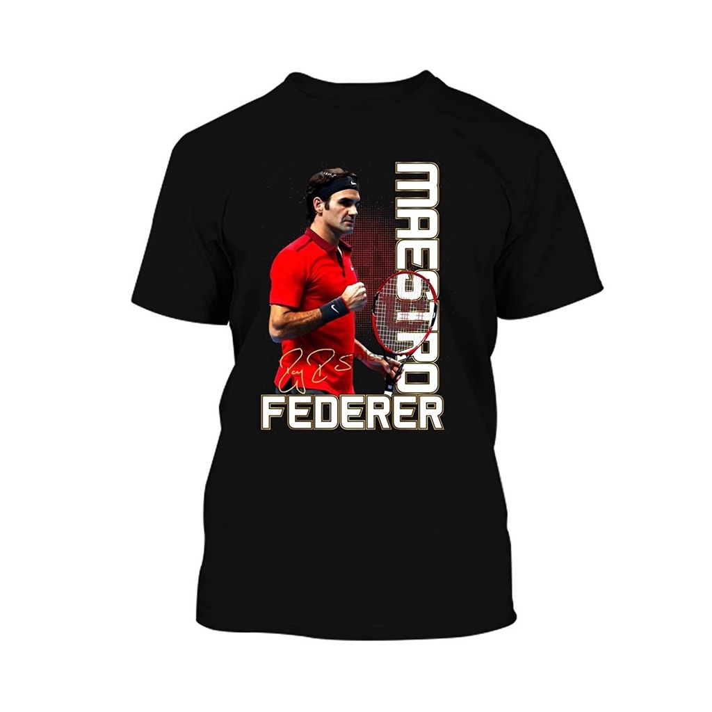 เสื้อยืด พิมพ์ลาย Swiss Master Roger Federer สําหรับผู้ชาย