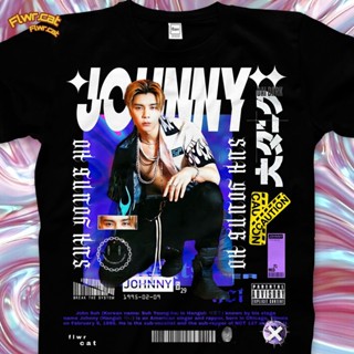 เสื้อยืดแฟชั่น NCT JOHNNY TEE FLWRCAT V20Streetwear ผู้ชาย T เสื้อผู้หญิง