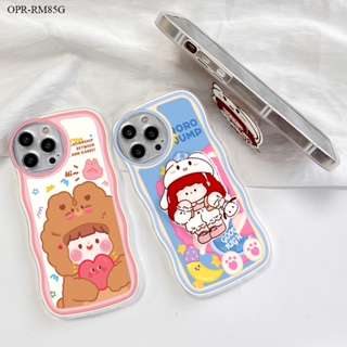 Realme 9 9i 8 8i 7i C17 Pro Plus Pro+ 5G 4G เคสเรียวมี สำหรับ Case Cartoon Cute Girl With Free Holder เคส เคสโทรศัพท์ เคสมือถือ Full Back Cover Soft Cases Shockproof Casing Protective Shell