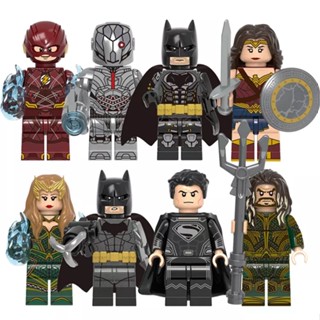 ฟิกเกอร์ รูปซุปเปอร์ฮีโร่ Justice League Bat Mera wonder Aquaman Cyborg ขนาดเล็ก ของเล่นสําหรับเด็ก