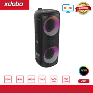 Xdobo Vibe Portable Bluetooth Speaker 50W LED Light (Upgraded)