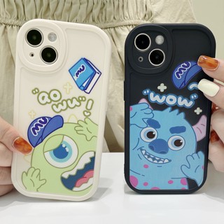 การ์ตูน Sulley Mike ปลอกสำหรับ Samsung Galaxy A32 A13 A12 A52 A52S A50 A50S A30S A11 S21 S22 Ultra A21S A03S A51 A22 A23 A33 A72 A30 A20 A20S A22S A10S A31 A70 A71 เคสน่ารักดิสนีย์มอนสเตอร์เลนส์คู่ ฝาครอบซิลิโคนป้องกันโทรศัพท์