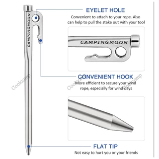 สมอบกสแตนเลส 402 Campingmoon Stainless Steel Nail มีให้เลือกหลายขนาด แข็งแรง ไม่คด ไม่งอ ไม่ขึ้นสนิม