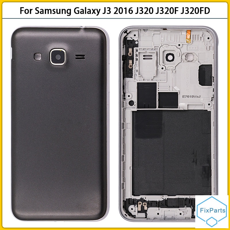 เคสแบตเตอรี่พลาสติก ด้านหลัง แบบเปลี่ยน สําหรับ Samsung Galaxy J3 2016 J320 J320F J320FD