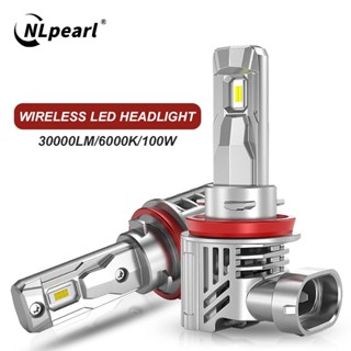 Nlpearl หลอดไฟหน้ารถยนต์ LED H7 H4 H8 H11 H9 HB3 9005 HB4 9006 30000LM 3570 CSP 100W 6000K สีขาว 2 ชิ้น