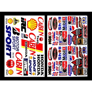 Shell Sport Racing NGK สติ๊กเกอร์แต่งรถ มอเตอร์ไซค์ รถซิ่ง บิ๊กไบค์ รถยนต์ สติ๊กเกอร์ติดกระจกแต่งรถยนต์ รถกระบะ