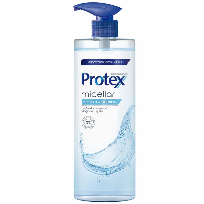 Protex Micellar Protect &amp; Nourish โพรเทคส์ ครีมอาบน้ำ ไมเซล่า โพรเทค แอนด์ นูริช 475 มล.