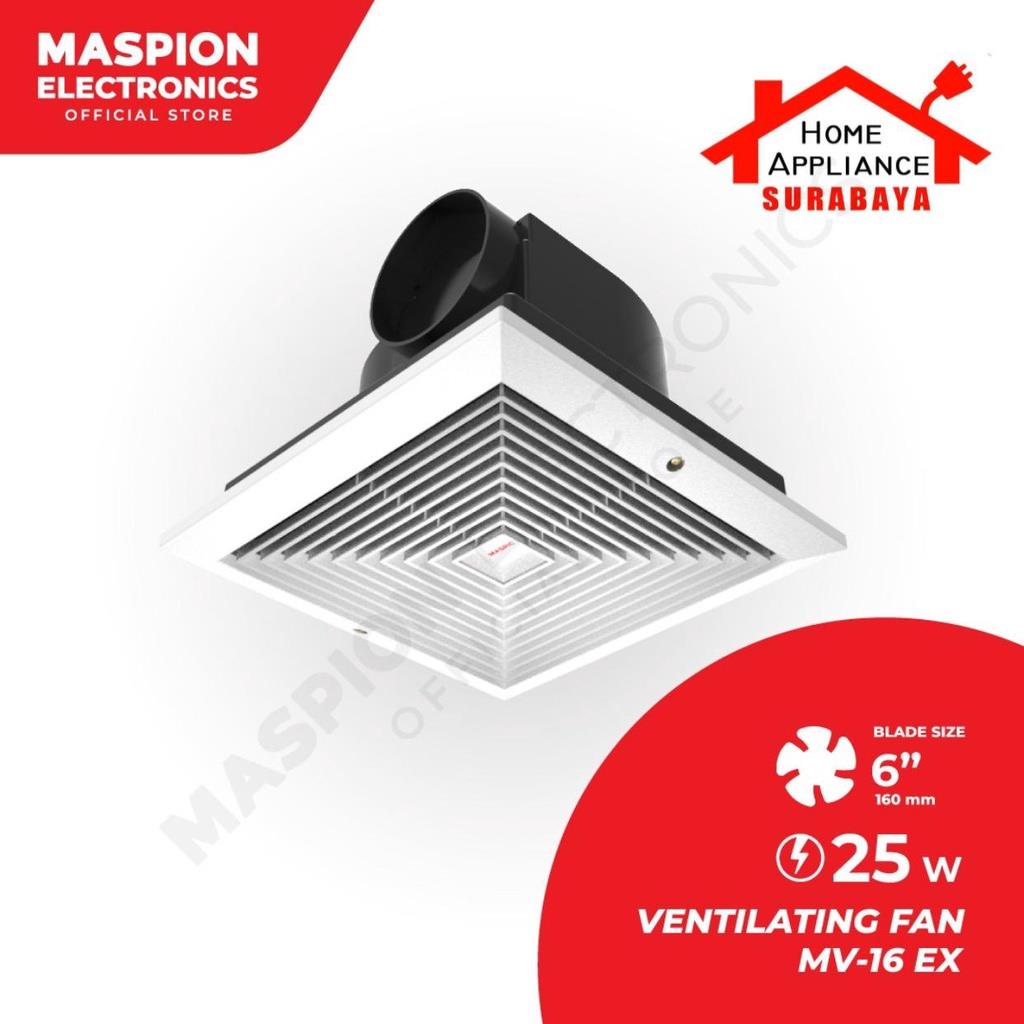 MASPION พัดลมดูดอากาศติดเพดาน - พัดลมดูดอากาศ Hexos เพดาน/พัดลมระบายอากาศ 16CM 6 นิ้ว MV-16EX / MV16