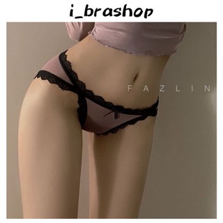  i_Brashop กางเกงในผู้หญิง กางเกงในเซ็กซี่ ผ้าซีทรูระบายอากาศ ใส่สบาย ไม่บาดBAA109