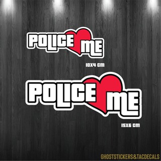 สติกเกอร์police love me แต่งรถยนต์ มอเตอร์ไซค์ bigbike laptop computer