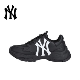 MLB BigBall Chunky vintage printed shoes black  ของแท้ 100%