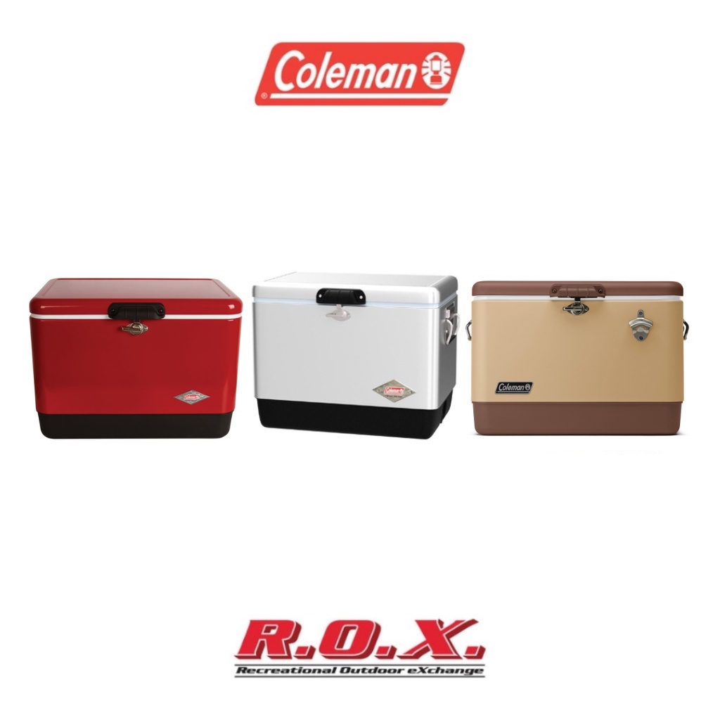 COLEMAN 54 QT/ 51 L STAINLESS STEEL BELTED COOLER ถังน้ำแข็ง ถังเก็บความเย็น