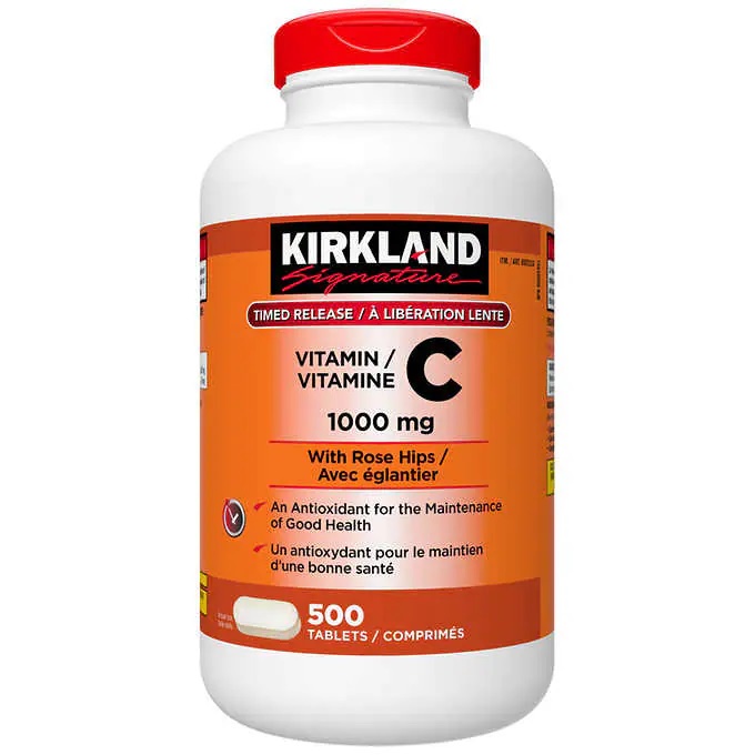 ชื่อสินค้า : Kirkland Signature Vitamin C 1000 mg  วิตามินซี (500 เม็ด)