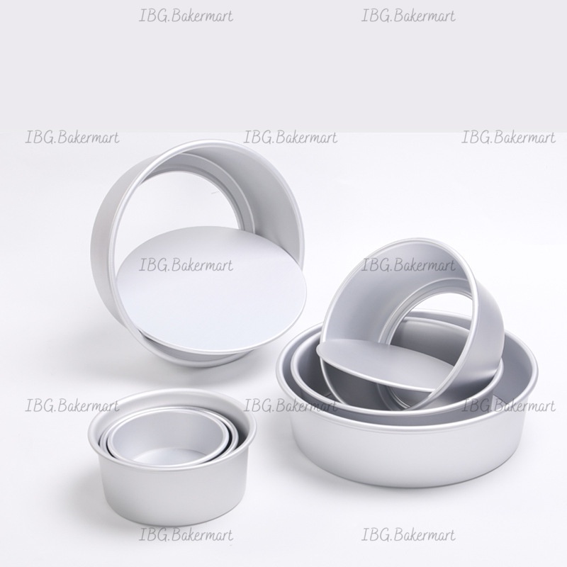 พร้อมส่ง พิมพ์เค้กถอดก้น พิมพ์เค้กกลม 1/4 ปอนด์ ครึ่งปอนด์/ 1ปอนด์/2ปอนด์/3ปอนด์ พิมพ์หนา ไร้รอยต่อ BK-35