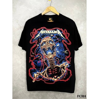 Metallicaเสื้อยืดสีดำสกรีนลายFC314