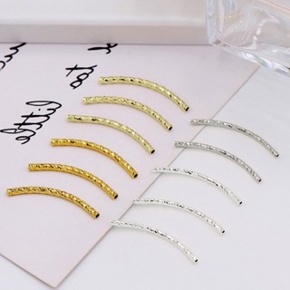 [50 ชิ้น/แพ็ค] ข้อศอก ชุบทองแดง 14K สีทอง 18K สําหรับทําเครื่องประดับ สร้อยคอ สร้อยข้อมือ diy