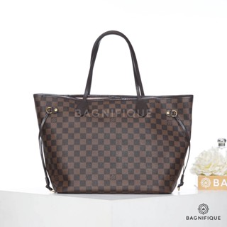 LOUIS VUITTON NEVERFULL MM EBENE DAMIER GHW