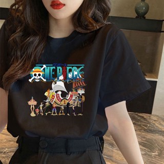 แฟชั่น Mashoo คอกลมการ์ตูน One Piece รูปแบบพิมพ์เสื้อยืดผ้าฝ้ายเสื้อยืดเสื้อยืดขนาดใหญ่สําหรับผ 6C]_09