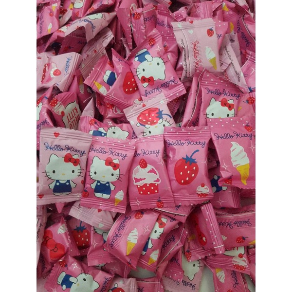 ลูกอมคิตตี้(Kitty) สตอเบอรี่โยเกริต(ซูกัส)100เม็ด