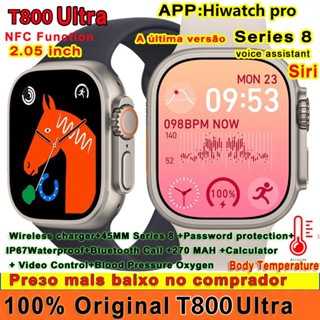 Iwo 13 Max T800 สมาร์ทวอทช์ เชื่อมต่อบลูทูธ หน้าจอมอนิเตอร์ จับเวลา ความถี่ การ์ด Aca สําหรับ Android iPhone