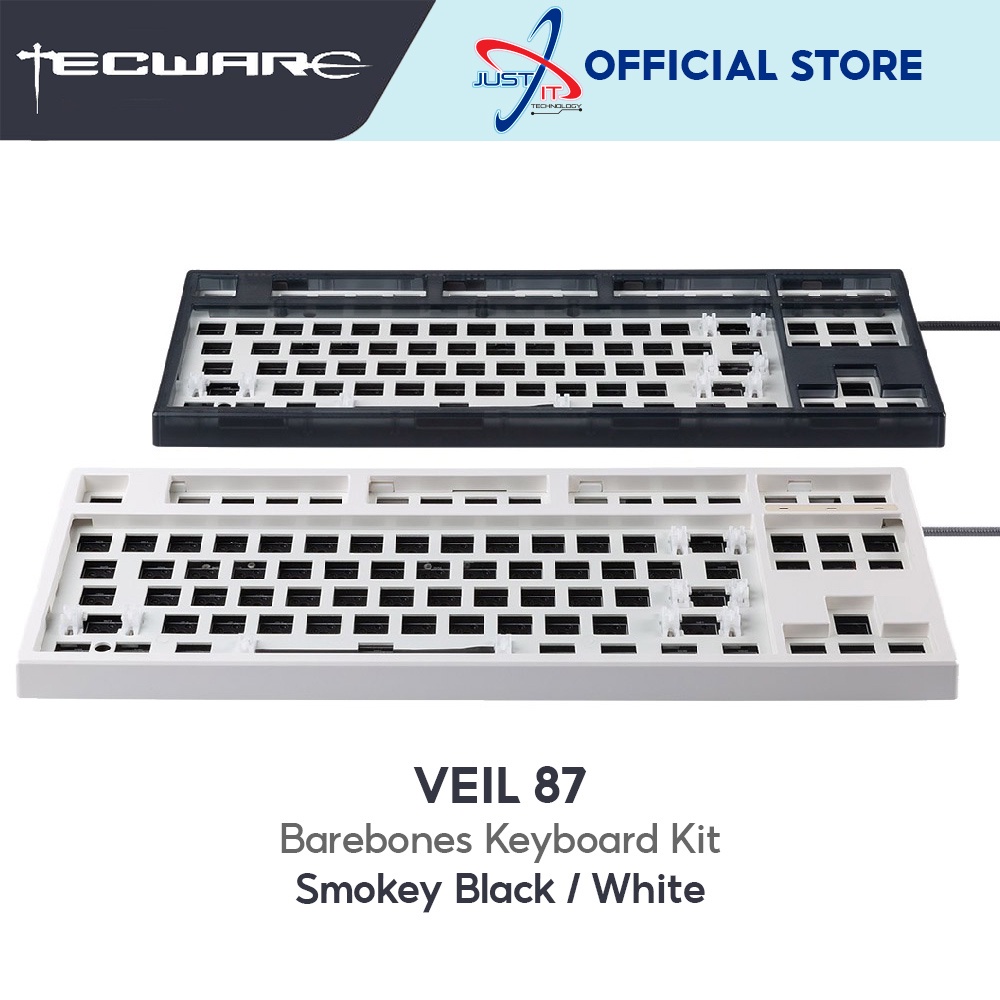Tecware VEIL 87 BAREBONES ชุดคีย์บอร์ด (ควัน สีดํา / สีขาว)