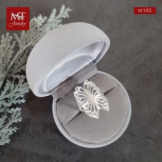 MT แหวนเงินแท้ รูปผีเสื้อ ไซส์: 50, 53 Solid 925 Sterling Silver Butterfyl Ring (sr182) MT Jewelry มณีธารา