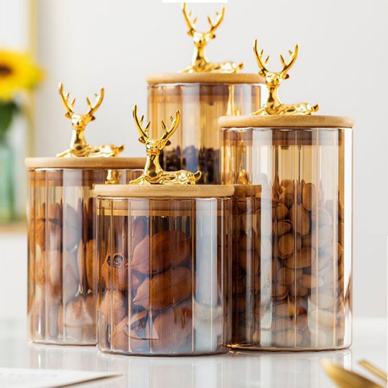 [พร้อมสต็อก] 3-in-1 DEER CAKE JAR SET / EID CAKE JAR / AIRTIGHT JAR