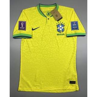 เสื้อบอล เพลเย่อ ทีมชาติ บราซิล เหย้า 2022 Player Brazil Home พร้อมอาร์ม ฟุตบอลโลก World Cup 2022 ผ้าทอเกรดดีที่สุด