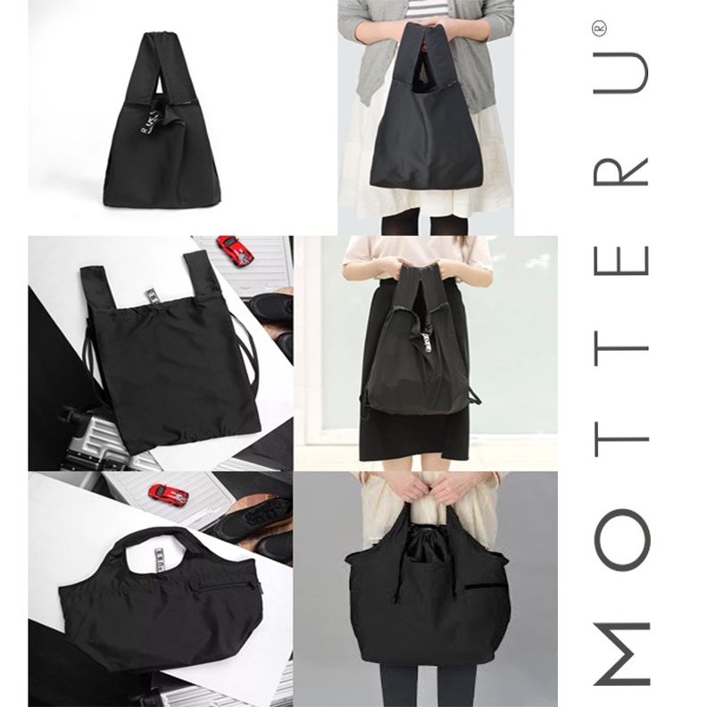 288 บาท กระเป๋าผ้า shopping bag แบรนด์ Motteru Kururito size S M L แท้จากญี่ปุ่น Women Bags
