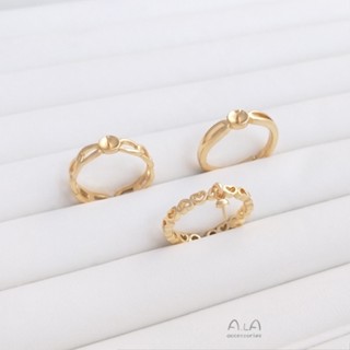 แหวนลูกปัดทองแดง 14K ประดับไข่มุกคริสตัล แฮนด์เมด diy