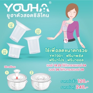 ตัวสอดซิลิโคน Youha (1ชิ้น) เพื่อลดขนาดกรวย Freena Plus, Freena Pro, Freena All ขนาด 18/22/26 มม