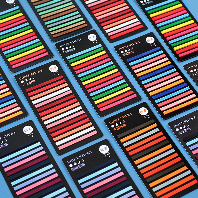 สติกเกอร์ฉลาก แบบโปร่งแสง หลากสีสัน แบบพกพา สําหรับนักเรียน จํานวน 300 แผ่น