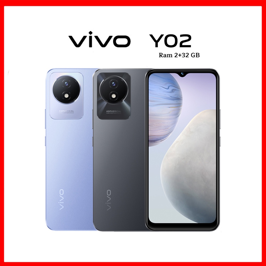 Vivo Y02 (2+32GB) โทรศัพท์มือถือวีโว่ แบตเตอรี่ 5000 mAh