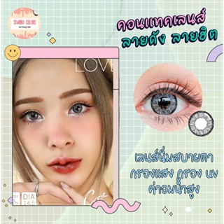 cat eye gray (lovely) คอนเเทคเลนส์  มาตรฐานเกาหลีเลนสนิ่ม ใส่สบายตา